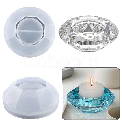 Diamond Shape DIY Tealight Candle Holder Molds CAND-PW0013-39-1