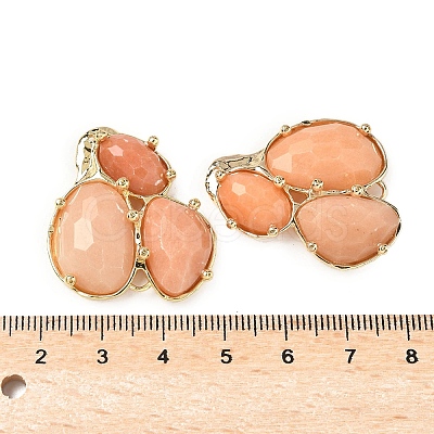 Natural Topaz Jade Links connectors G-E526-28R-1
