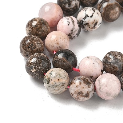 Natural Argentina Rhodonite Beads Strands G-G271-B02-10mm-1