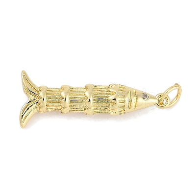 Brass Micro Pave Cubic Zirconia Pendants KK-Q028-69G-02-1