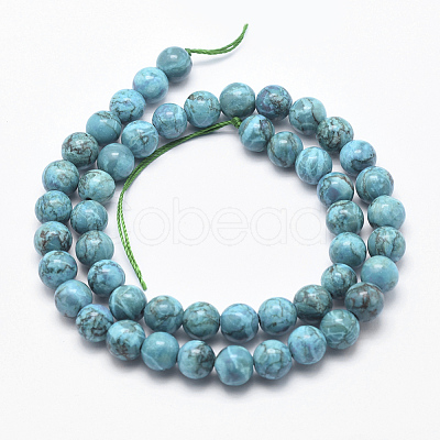 Natural Marble Beads Strands X-G-K211-6mm-E-1
