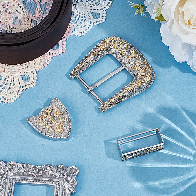 Belt Zinc Alloy Buckle Sets FIND-GF0009-34-1