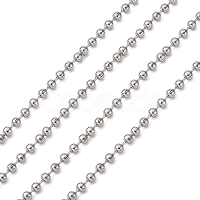 Tarnish Resistant 304 Stainless Steel Ball Chains CHS-A002B-2.4mm-1