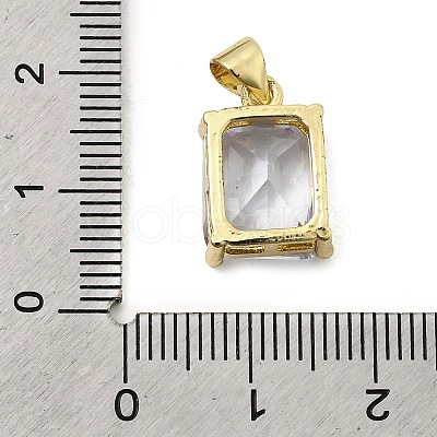 Brass Micro Pave Cubic Zirconia Pendants KK-I360-078G-1