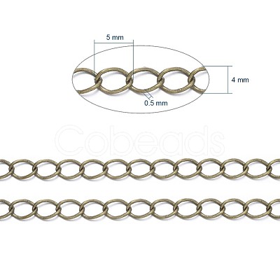 Brass Twisted Chains CHC-Q001-5x4mm-AB-1