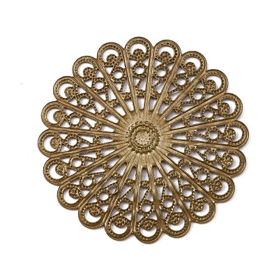 Tibetan Style Brass Filigree Joiners Links FIND-TAC0002-037AB-1