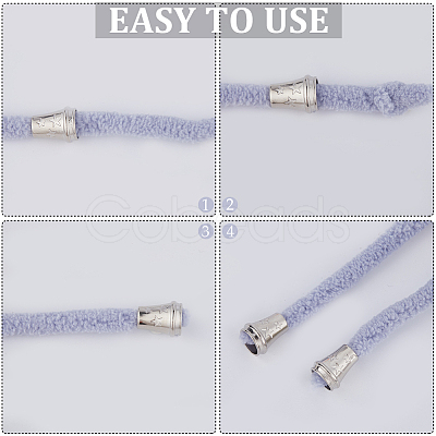 Gorgecraft 30Pcs Alloy Cord End FIND-GF0005-80P-1