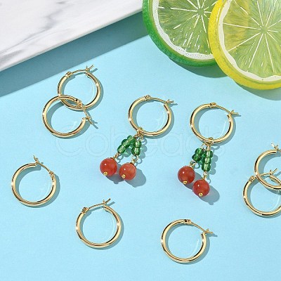 SHEGRACE Brass Hoop Earrings XGR0020G-68G-1