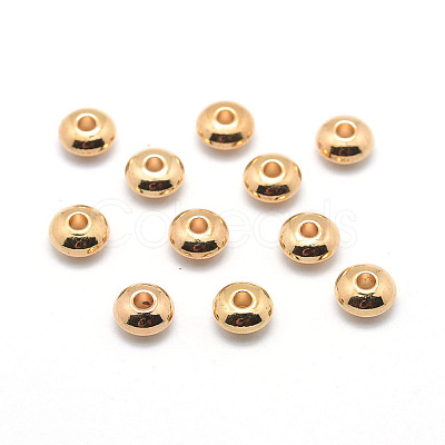Rondelle Brass Beads KK-L112A-01G-1