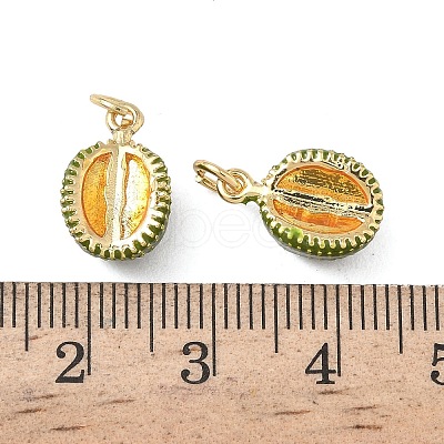 Brass Enamel Pendants KK-L256-44G-04-1