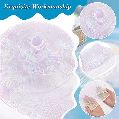 Gradient Color Organza Pleated Lace Ribbon DIY-GA0005-88B-1