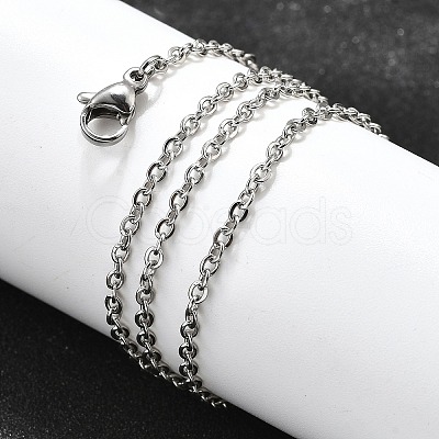 Non-Tarnish 304 Stainless Steel Cable Chain Necklace for Men Women X-STAS-L164A-01P-B-1