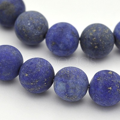 Natural Lapis Lazuli Round Beads Strands G-D660-10mm-1