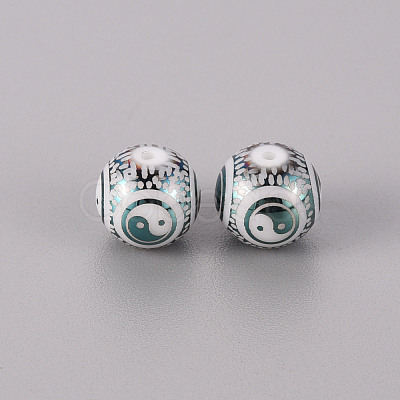 Electroplate Glass Beads X-EGLA-Q123-012G-1