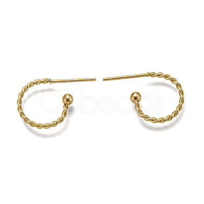 304 Stainless Steel Stud Earring Findings X-STAS-L252-001G-1