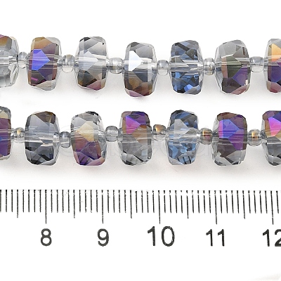 Transparent Electroplate Glass Beads Strands EGLA-P062-01A-HR02-1