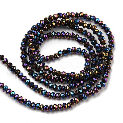 Electroplate Glass Beads Strands EGLA-F149-FP-10-1