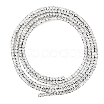 925 Sterling Silver Clear Cubic Zirconia Chains STER-C016-02B-P02-1