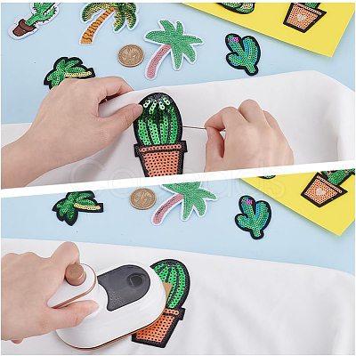 26Pcs 11 Styles Polyester Computerized Embroidery Cloth Iron on/Sew on Patches PATC-PH0001-52-1