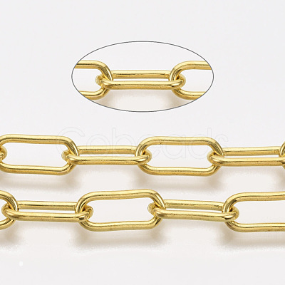 Unwelded Iron Paperclip Chains CH-S125-09B-G-1