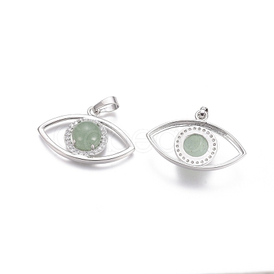 Natural Green Aventurine Pendants G-L512-H09-1