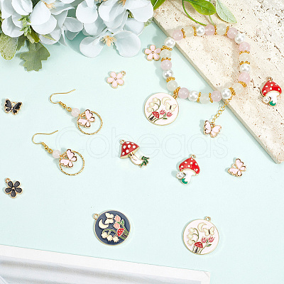 Alloy Enamel Pendants FIND-SC0016-07-1