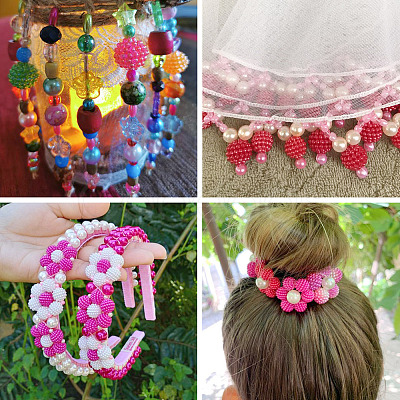 50Pcs 5 Colors Rubberized Style Acrylic Beads SACR-TA0001-32-1