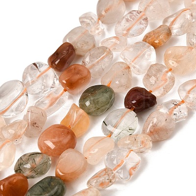 Natural Rainbow Rutilated Quartz Beads Strands GG-CBAC13F-A02-01-1