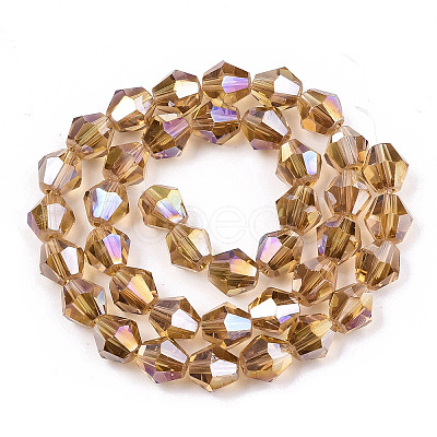 Electroplate Glass Beads Strands LS-EGLA-Q118-6mm-B-1