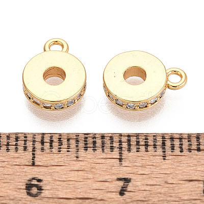 Brass Micro Pave Clear Cubic Zirconia Tube Bails X-KK-S354-167-NF-1