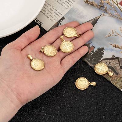 304 Stainless Steel Pendants Ion Plating(IP) Hand Polished STAS-O065-18-1