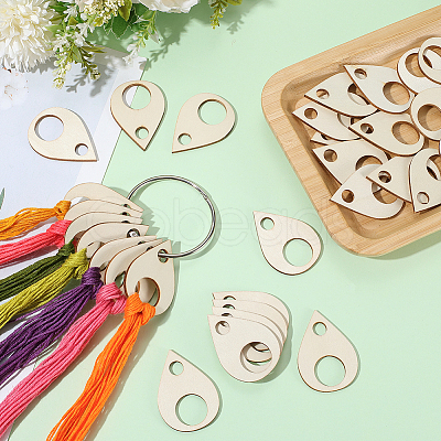 100Pcs MDF Board Bobbins DIY-GF0011-13D-1