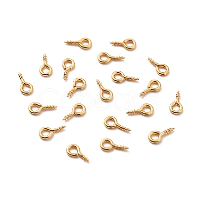 304 Stainless Steel Screw Eye Pin Peg Bails X-STAS-E044-07G-01-1
