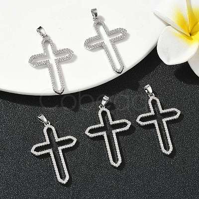 SHEGRACE Brass Micro Pave Cubic Zirconia Pendants XGRQ3D297-484P-1