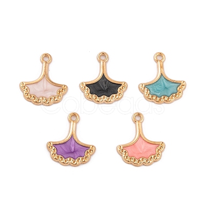 Light Gold Plated Alloy Enamel Pendant Rhinestone Settings FIND-Q100-05KCG-1