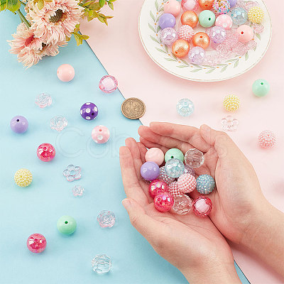17 Style Mixed Style Acrylic & Resin Beads Sets OACR-PH0004-03-1