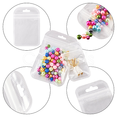 100Pcs 4 Styles Transparent Plastic Resealable Packaging Bags OPP-TA0001-03-1