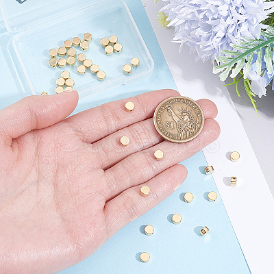 50Pcs Brass Beads KK-BBC0027-40G-1