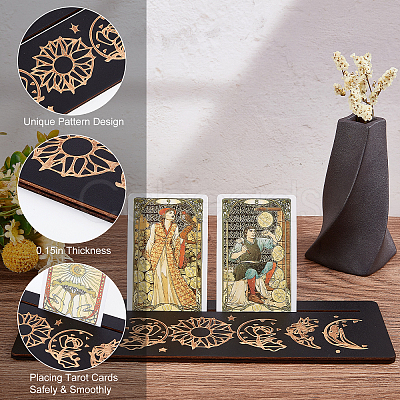 Gorgecraft 2 Sets 2 Style Wooden Tarot Card Stand Holder DJEW-GF0001-46A-01-1