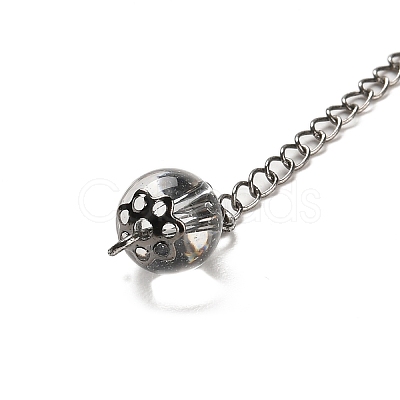 Natural Quartz Crystal Triangle Dowsing Pendulum Pendants G-G022-01AS-08-1