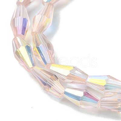 Transparent Electroplate Glass Beads Strands GLAA-K064-05A-AB02-1