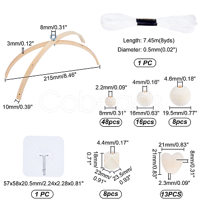 DIY Wood Wind Chime Making Kit DIY-WH0319-21-1