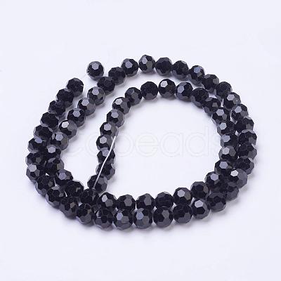 Glass Beads Strands EGLA-J042-8mm-08-1