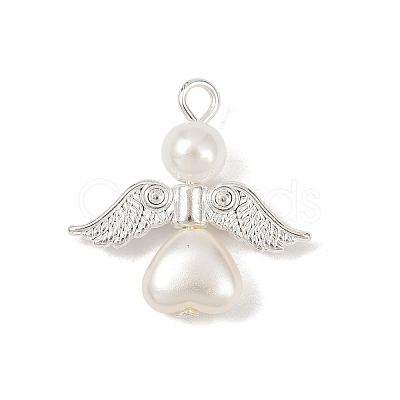 ABS Imitation Pearl Bead Pendants PALLOY-JF04104-04-1