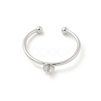Brass Cup Peg Open Cuff Ring Settings KK-G518-02P-01-1