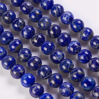 Natural Lapis Lazuli Beads Strands G-K254-01-12mm-1