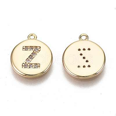 Brass Micro Pave Clear Cubic Zirconia Charms LS-KK-N231-233Z-NF-1