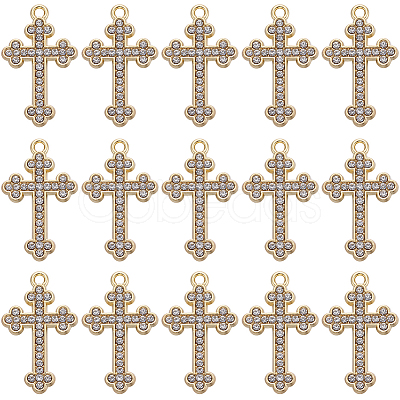 40Pcs Golden Alloy Pendants ALRI-SC0001-42-1