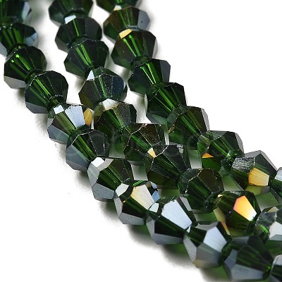 Transparent Electroplate Glass Beads Strands EGLA-A039-T2mm-B25-1
