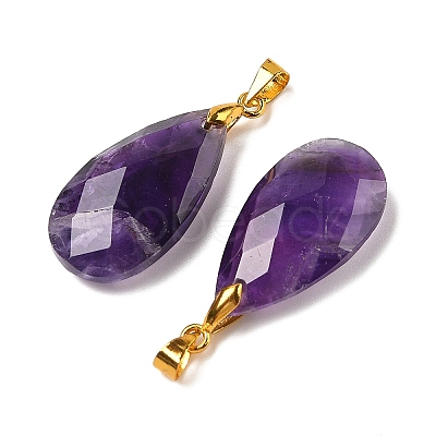Natural Amethyst Pendants G-L614-D03-G03-1